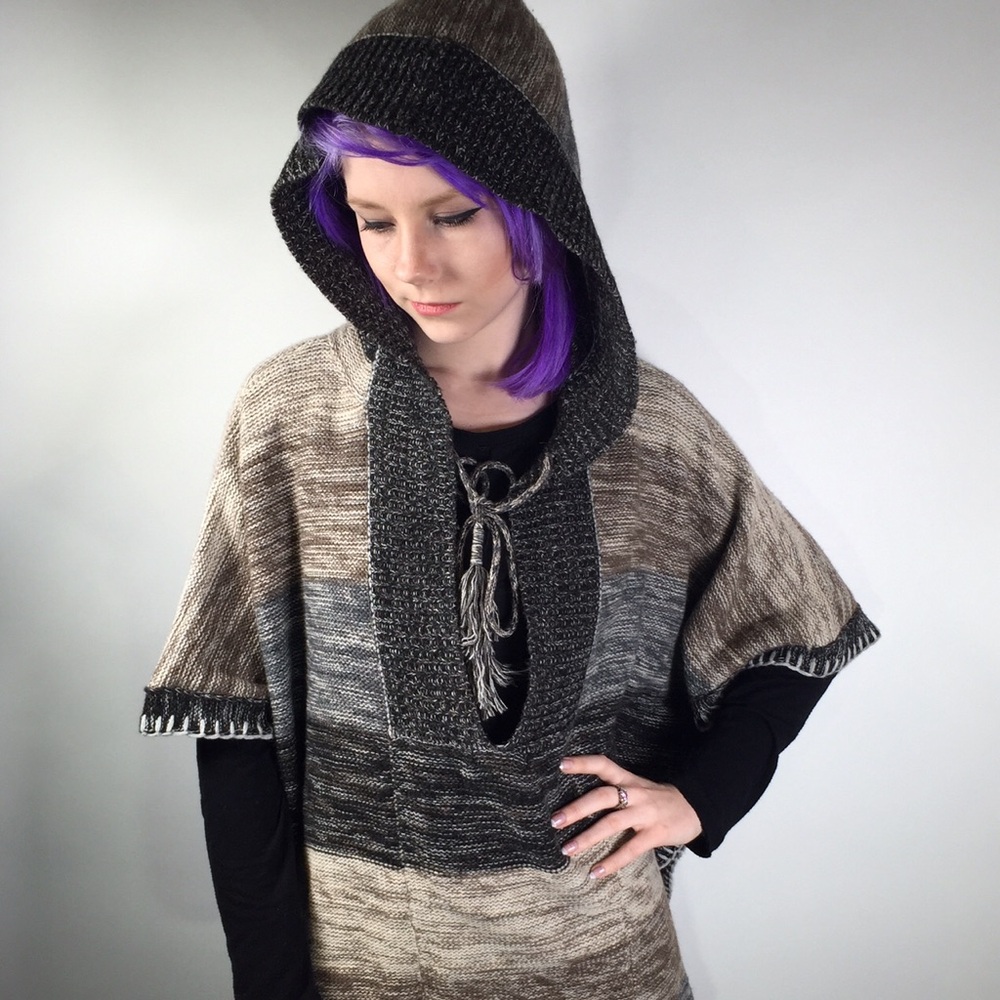 Free People Cozy Earth-Tone Hooded Sweater - Picture 6 of 6